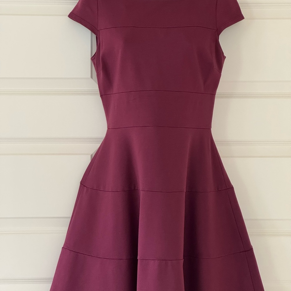 Banana Republic Burgundy Fit and Flare Mini Dress for Cocktail
